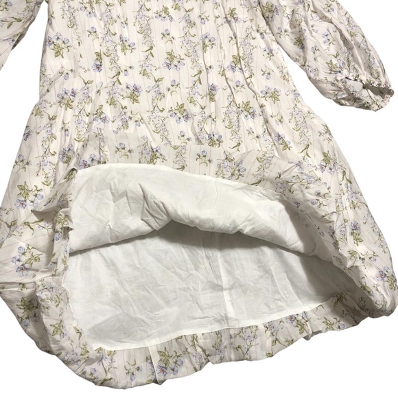 Brock Collection x H&M Bubble Hem Floral Dress Size Large - Picture 3 of 6